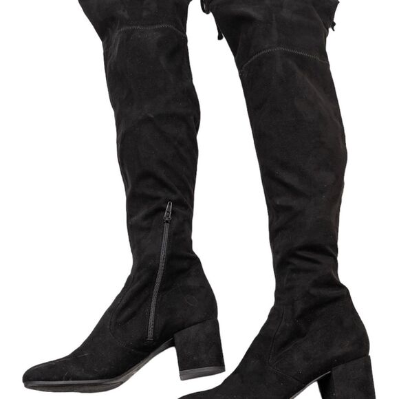 UNISA Dedrii Over the Knee Boots Black vegan suede size 8.5M - Picture 1 of 11